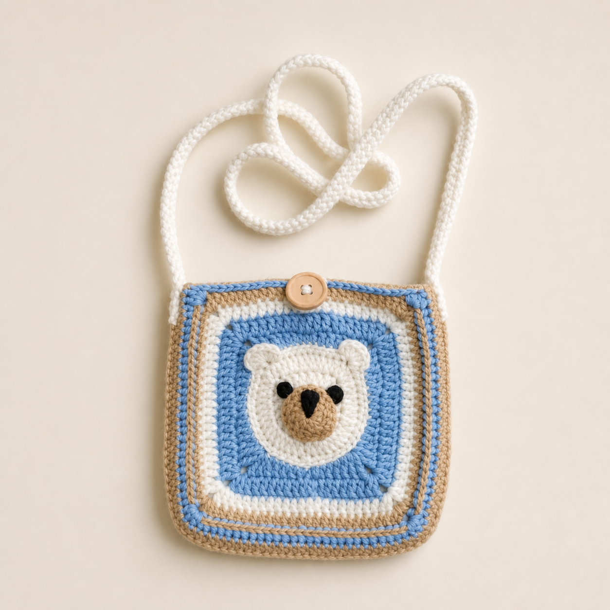 Crochet Bear Phone Pouch