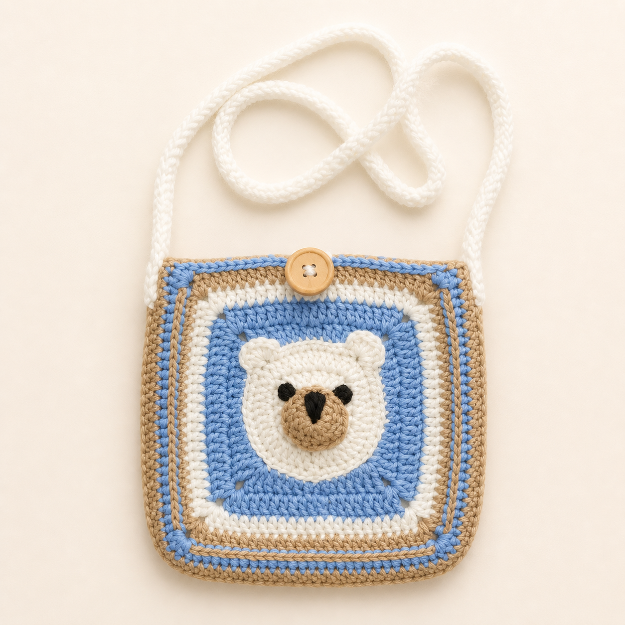 Crochet Bear Sling Pouch