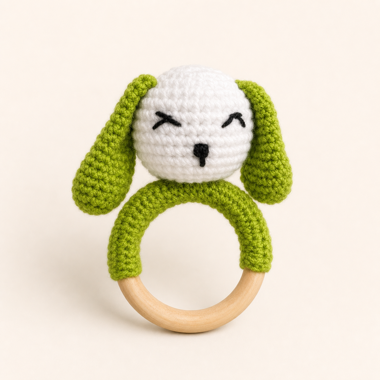 Crochet Bunny Ring Rattle