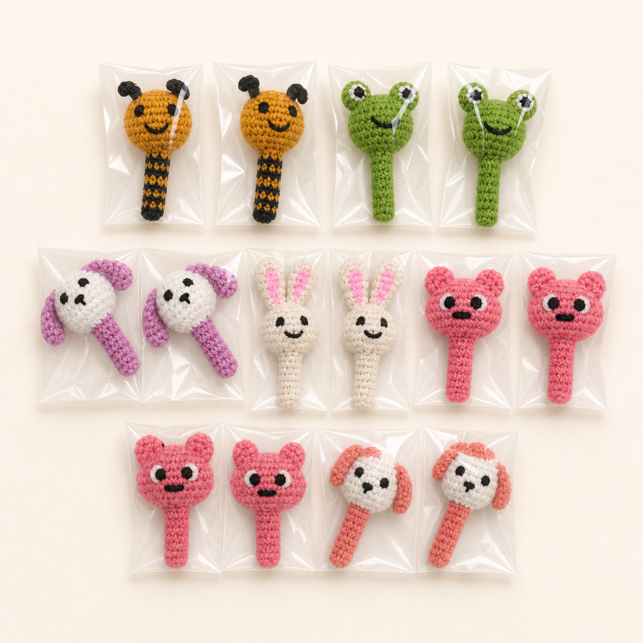 Assorted Crochet Hair Clip Set